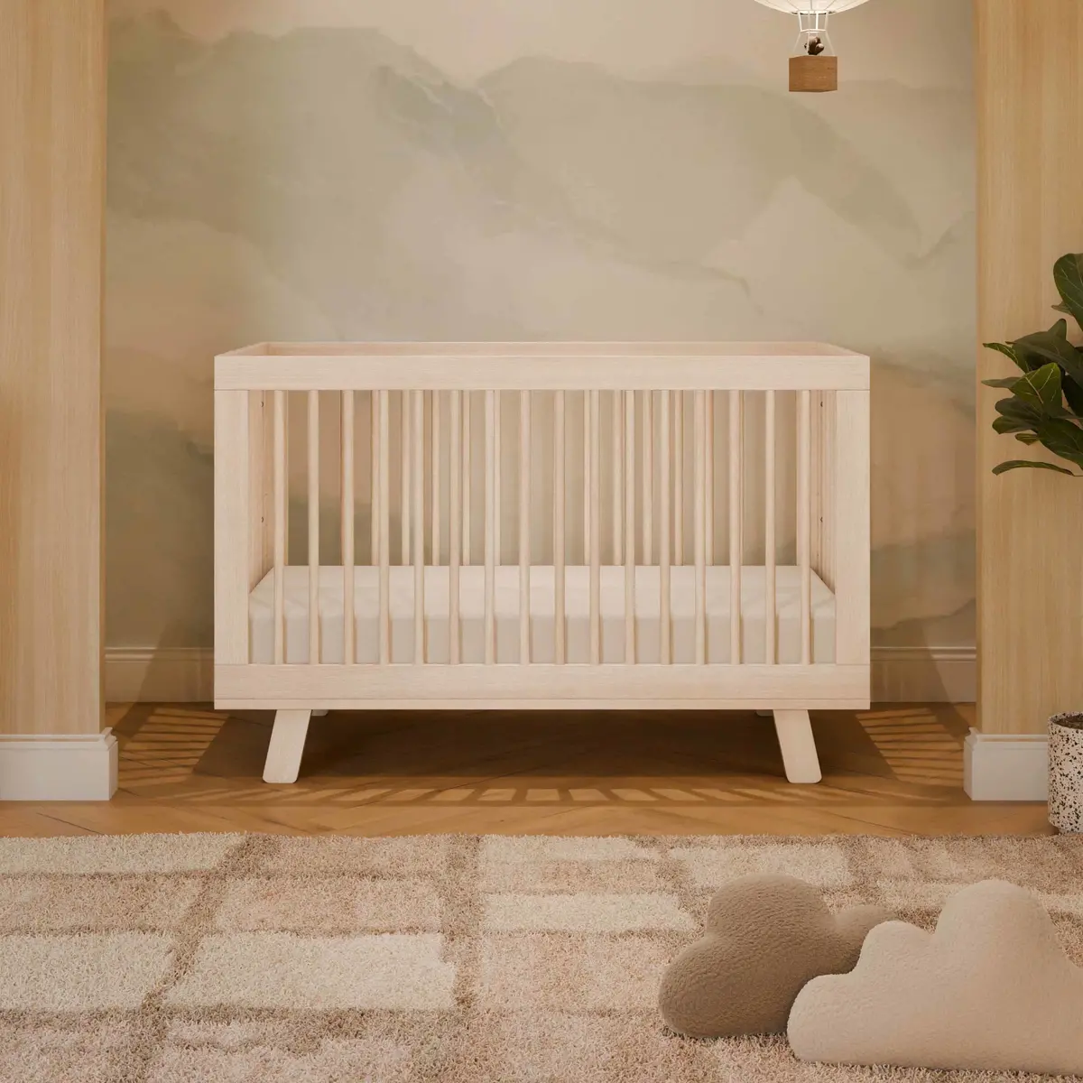 Hudson 3-In-1 Convertible Crib With Toddler Bed Conversion Kit 1