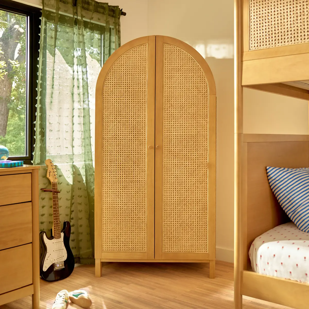 Bondi Cane Assembled Armoire 1