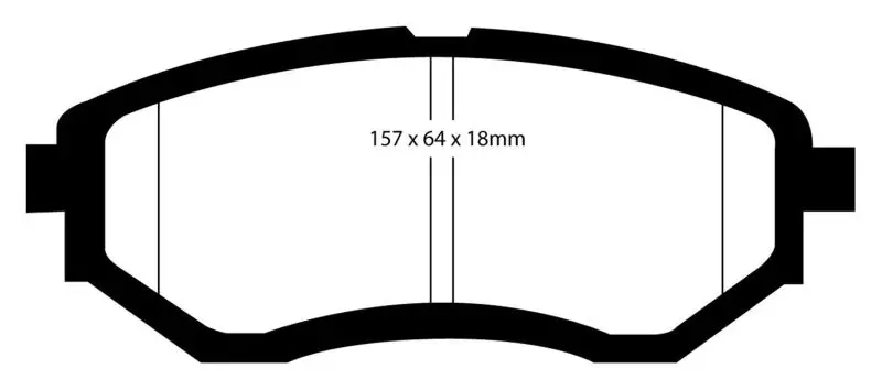 Ebc Yellowstuff High-Performance Front Brake Pads For 2013+ Subaru Forester 2.0L Turbo 1