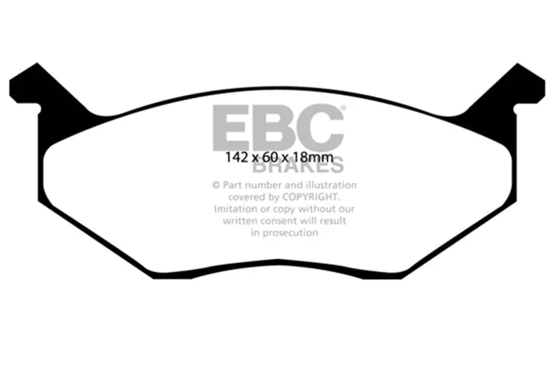 Ebc 80-83 Chrysler Cordoba 3.7 Yellowstuff Front Brake Pads 1