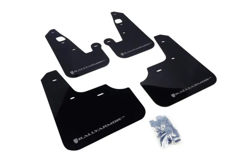 Rally Armor Ur Black Mud Flaps For 2007+ Mitsubishi Lancer (Excludes Sportback) 1