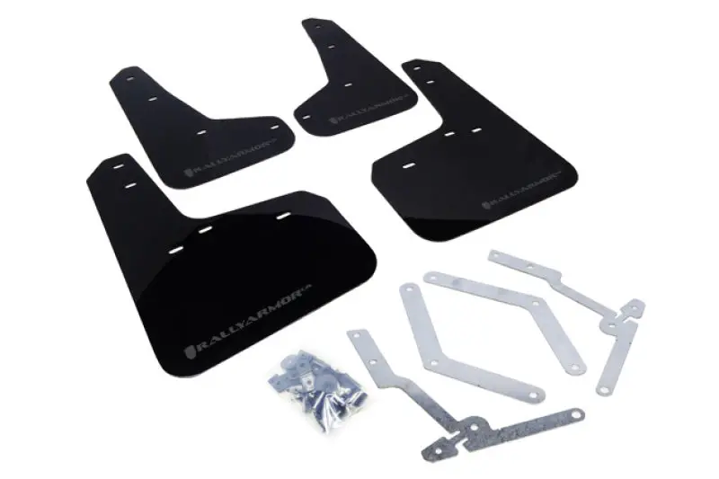 Rally Armor Black Mud Flaps With Grey Logo For 2013+ Ford Focus St 1