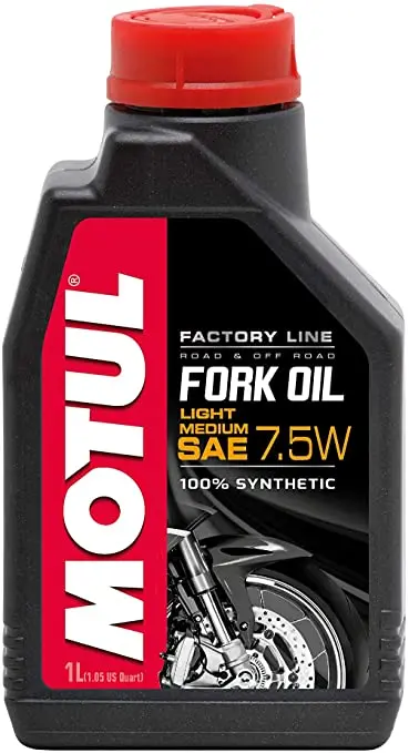 Motul Factory Line Fork Oil – Synthetic Ester-Based, Light/Medium Viscosity (7.5W), 1-Liter Bottle 1