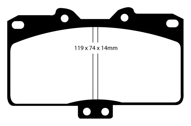 Ebc Yellowstuff High-Performance Front Brake Pads – For 1991–1993 Dodge Stealth 3.0L Awd 1