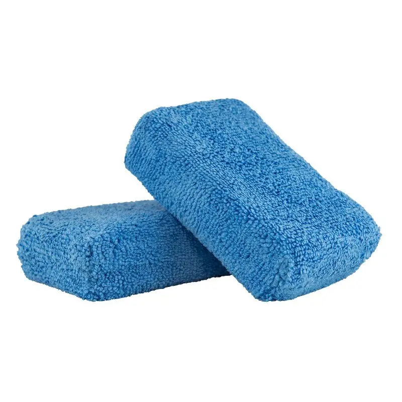 Chemical Guys Premium Microfiber Applicator Pads – 2" X 4" X 6", Blue, 2-Pack 1