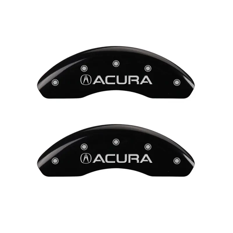 Mgp Engraved Caliper Covers – Front (Acura Ilx Logo) And Rear, Black Finish With Silver Chrome Accents 1