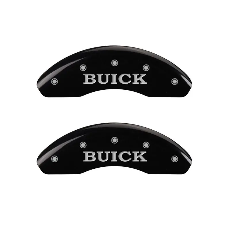 Mgp Engraved 4-Piece Caliper Cover Set – Front & Rear Buick Logo, Black Finish With Silver Accent 1
