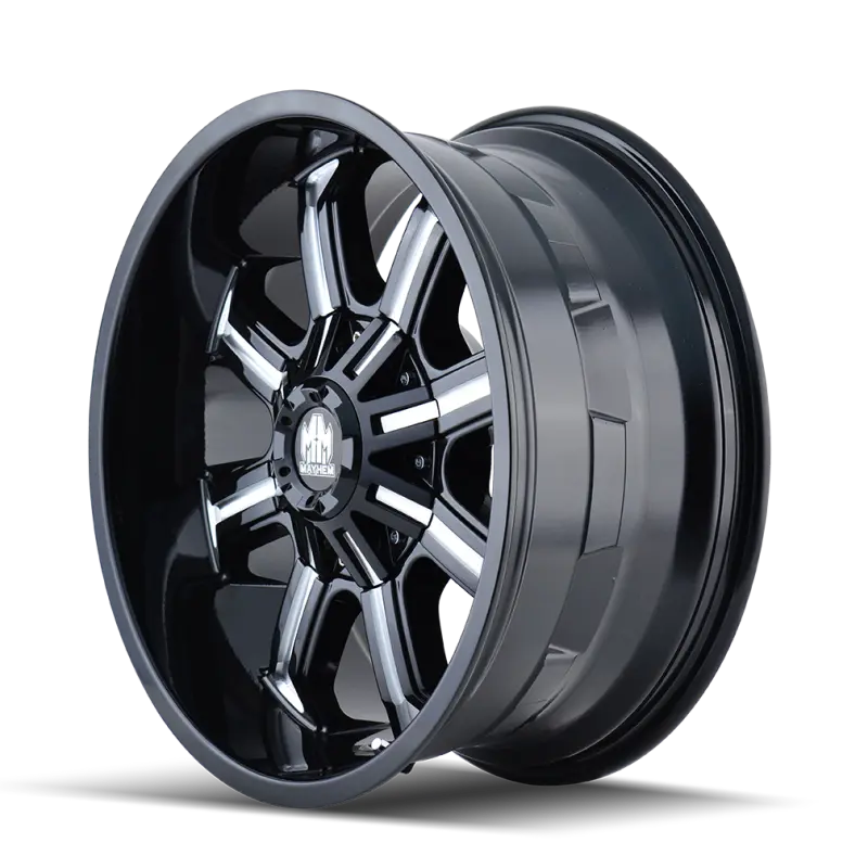Mayhem Beast Forged Alloy Wheel – 20X9 Inch, 8X165.1 Bolt Pattern, Zero Offset, 130.8Mm Hub Bore, Black With Milled Spokes 2