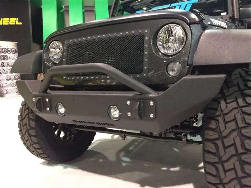 Iron Cross 07-18 Jeep Wrangler Jk Full Size Base Front Bumper W/Bar - Matte Black 1