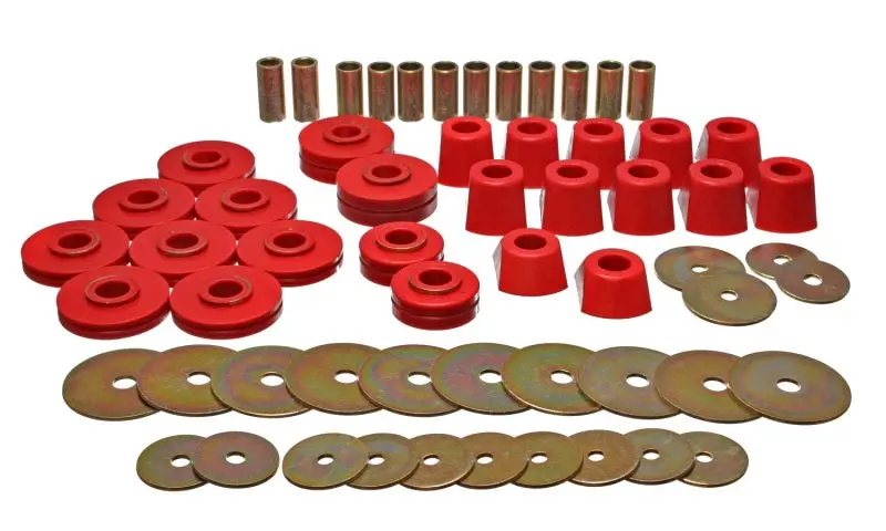 Energy Suspension Body Mount Kit – Red Polyurethane Bushings For 1967–1995 K5 Blazer & Full-Size Gm Suvs (4Wd) 1