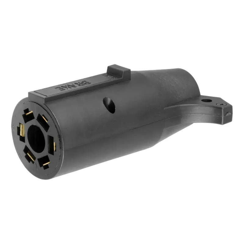Curt 7-Pin Rv To 6-Pin Trailer Electrical Adapter With Center Pin Brake Support 1