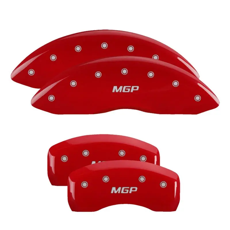 Mgp 4 Caliper Covers Engraved Front & Rear Mgp Red Finish Silver Characters 2019 Kia Optima 2