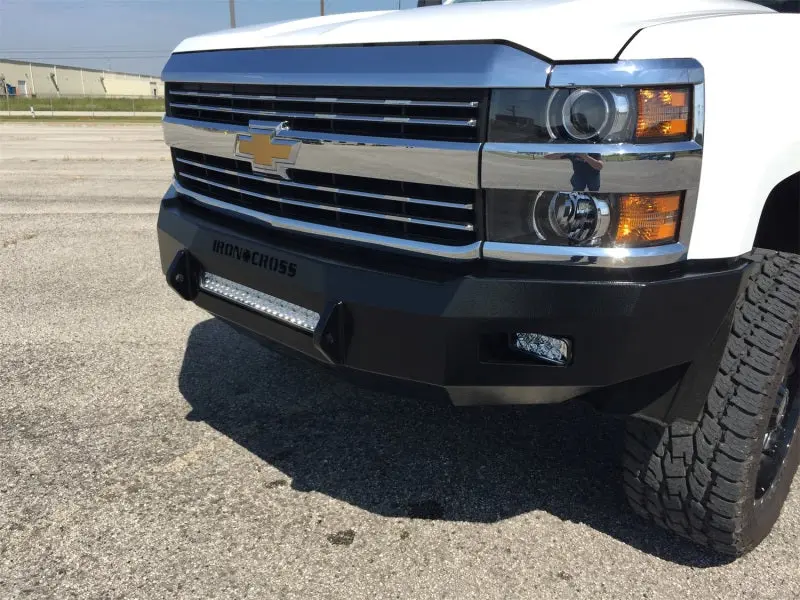 Iron Cross Low-Profile Front Bumper – Primer-Finished, Fits 2007–2013 Chevrolet Silverado 1500 1