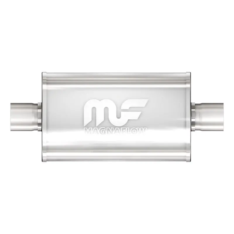 Magnaflow Stainless Steel Muffler – 14" X 5" X 8", Dual 2.5" Inlet/Outlet, Center-In/Center-Out 1