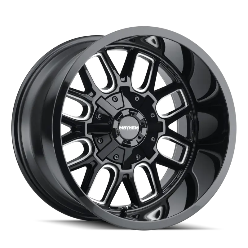 Mayhem Cogent Forged Alloy Wheel – 20X9", 5X139.7Mm Bolt Pattern, Zero Offset, 110Mm Hub Bore, Black With Machined Spokes 1