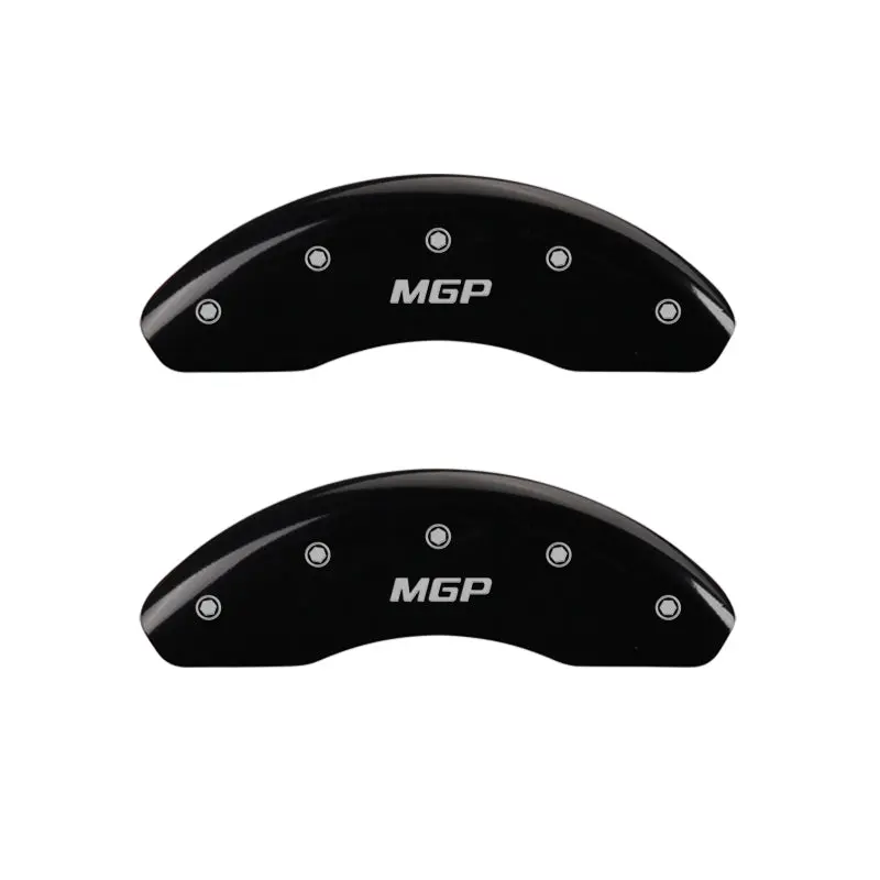 Mgp Engraved 4-Piston Caliper Covers – Front And Rear, Black Finish With Silver Accent 1