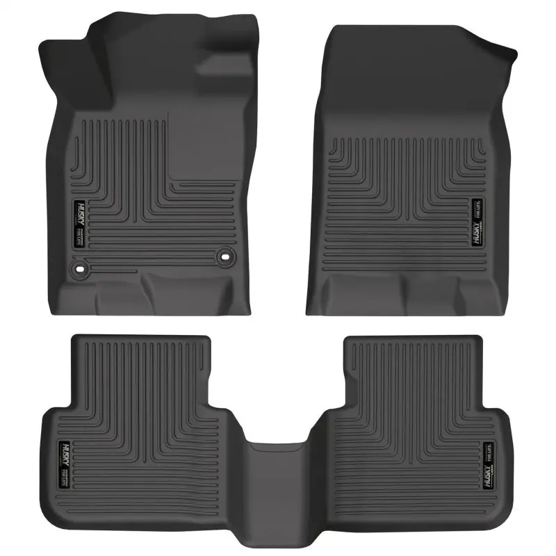 Husky Liners Weatherbeater Floor Mats For 2022 Honda Civic – Front & Second Row (Black) 1