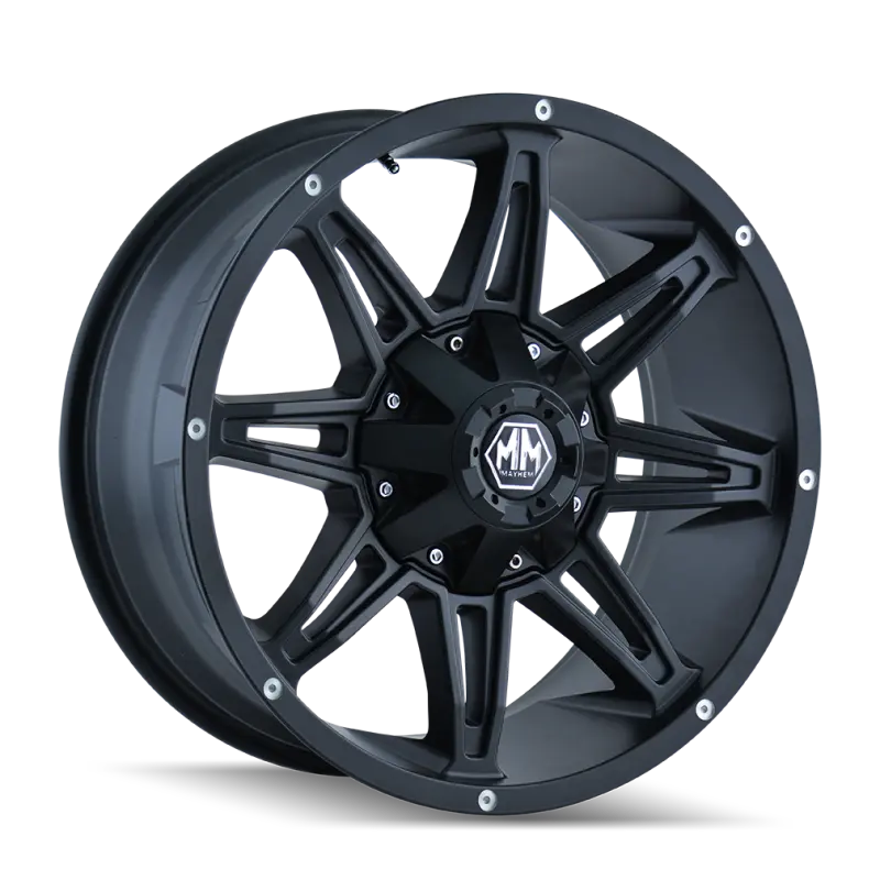 Mayhem Rampage Forged Wheel – 20X9", 8X180 Bolt Pattern, 0Mm Offset, Matte Black Finish 1
