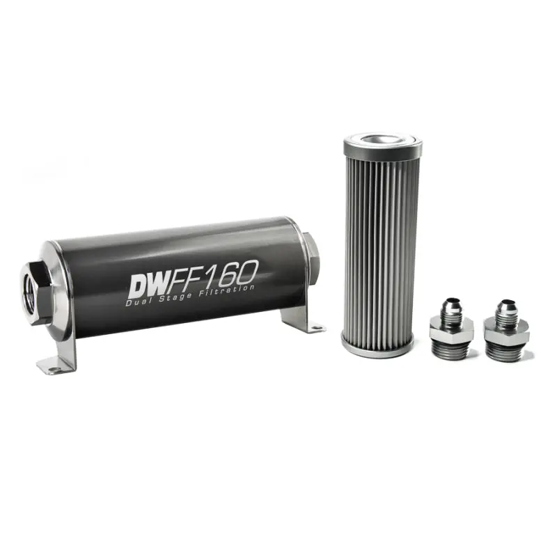 Deatschwerks 6An Stainless Steel Inline Fuel Filter Housing Kit – 10-Micron, 160Mm Length 1
