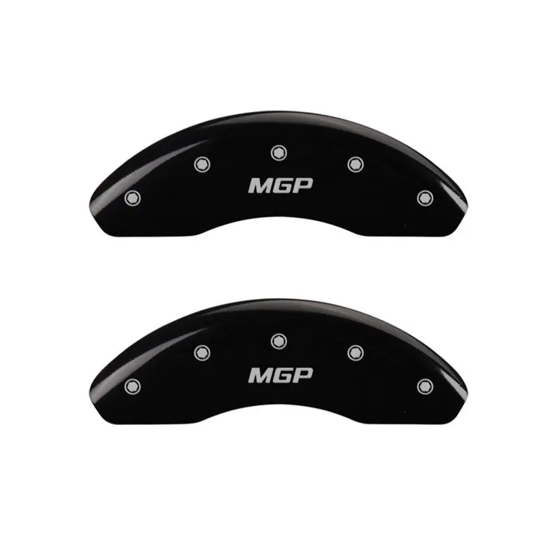Mgp Front Set 2 Caliper Covers Engraved Front Mgp Black Finish Silver Ch 1