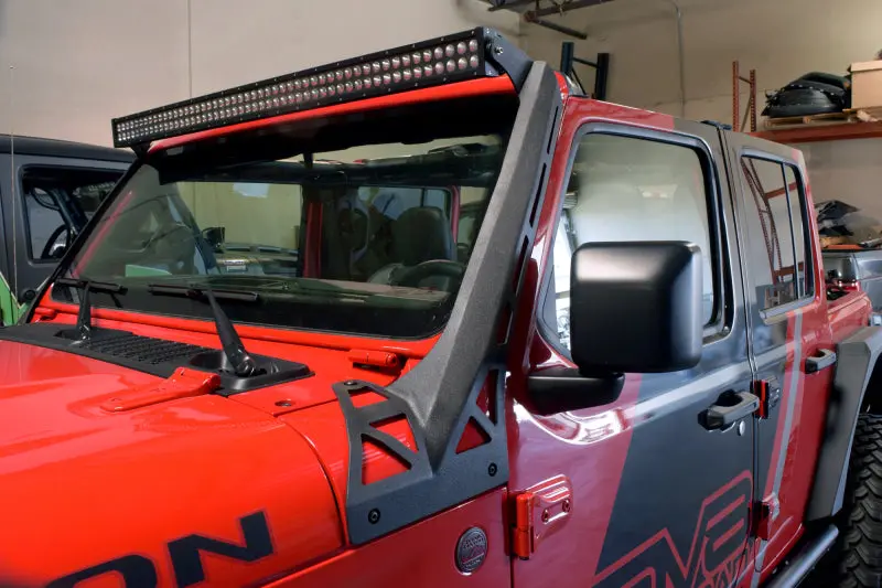 Dv8 Off-Road Over-Windshield Led Light Bar Mount – Designed For 2018+ Jeep Wrangler Jl 1