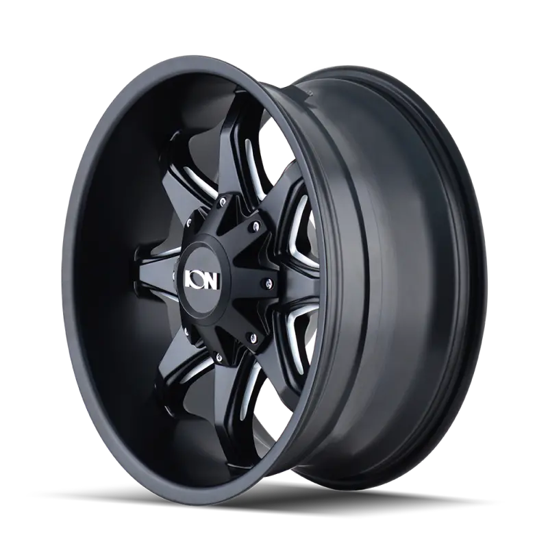 Ion Type 181 20X12 / 5X127 Bp / -44Mm Offset / 87Mm Hub Satin Black/Milled Spokes Wheel 2