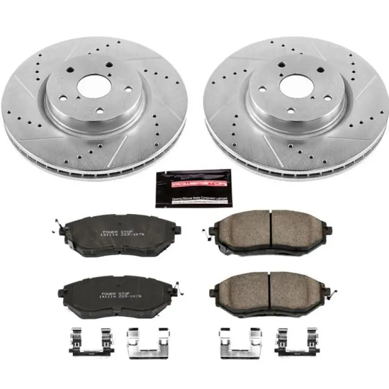 Power Stop Z23 Evolution Sport Brake Kit For 2006–2007 Subaru B9 Tribeca (Front) 1