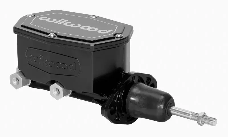 Wilwood Compact Tandem Master Cylinder – 1" Bore With Integrated Pushrod (Black Anodized) 1