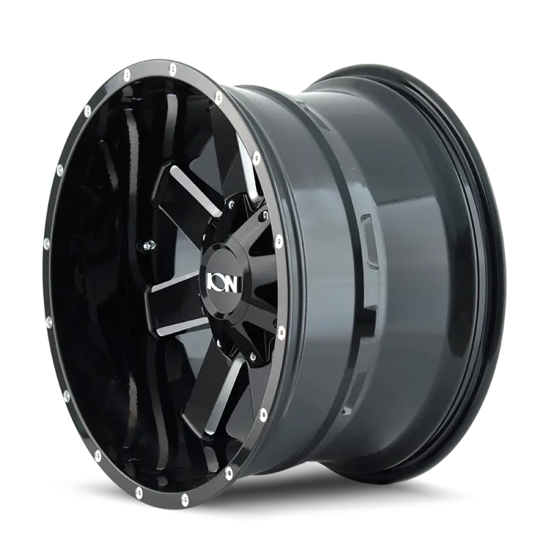 Ion Type 141 Gloss Black Milled Wheel – 20X9, 5X127 Bolt Pattern, 0Mm Offset, 87Mm Hub Bore 2