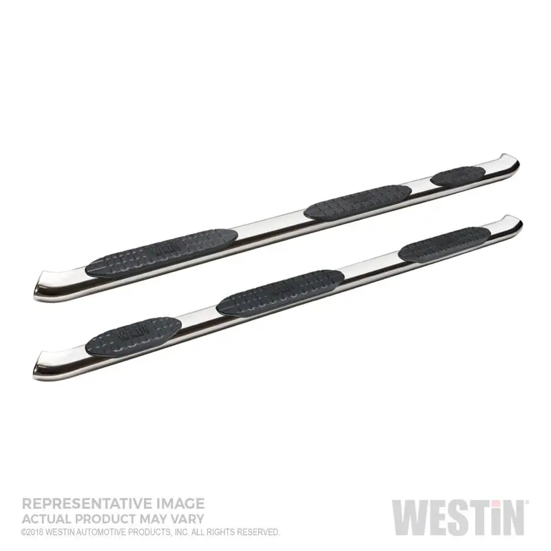 Westin Pro Traxx Nerf Step Bars – 5-Oval Stainless Steel, Width-To-Width Fit For 2019–2022 Ram 1500 Crew Cab (6.5' Bed) 1