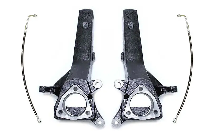 Maxtrac 4-Inch Front Lift Spindles For 2004–2018 Nissan Titan 2Wd With Dot-Approved Extended Brake Lines 1