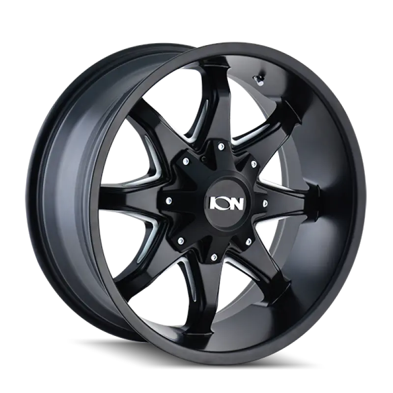 Ion Type 181 20X12 / 5X127 Bp / -44Mm Offset / 87Mm Hub Satin Black/Milled Spokes Wheel 1