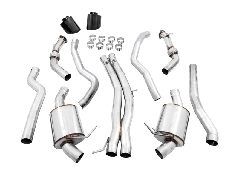 Awe Tuning Non-Resonated Exhaust System For Audi B9 Rs5 Sportback – Touring Edition With Diamond Black Tips 1