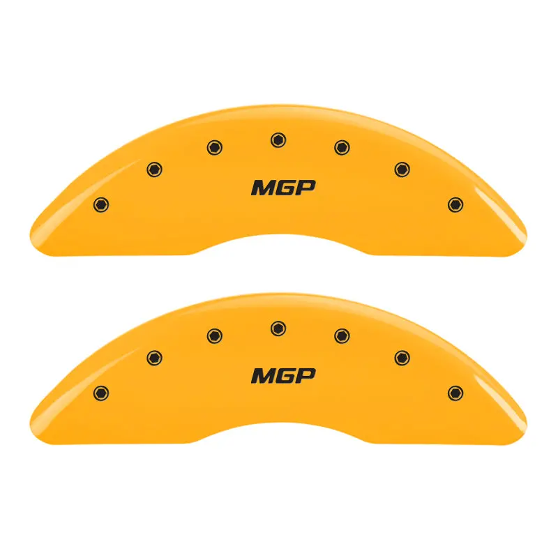 Mgp Engraved Yellow-Finish Caliper Covers – Front & Rear Set With Black Charcoal Detailing 1