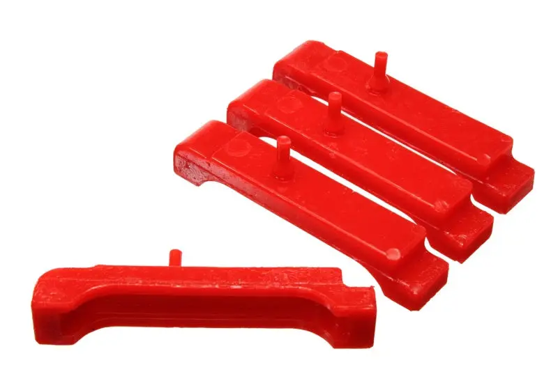 Energy Suspension Red Radiator Isolator Pad Set For Gm Big Block Chevy (4-Row) 1
